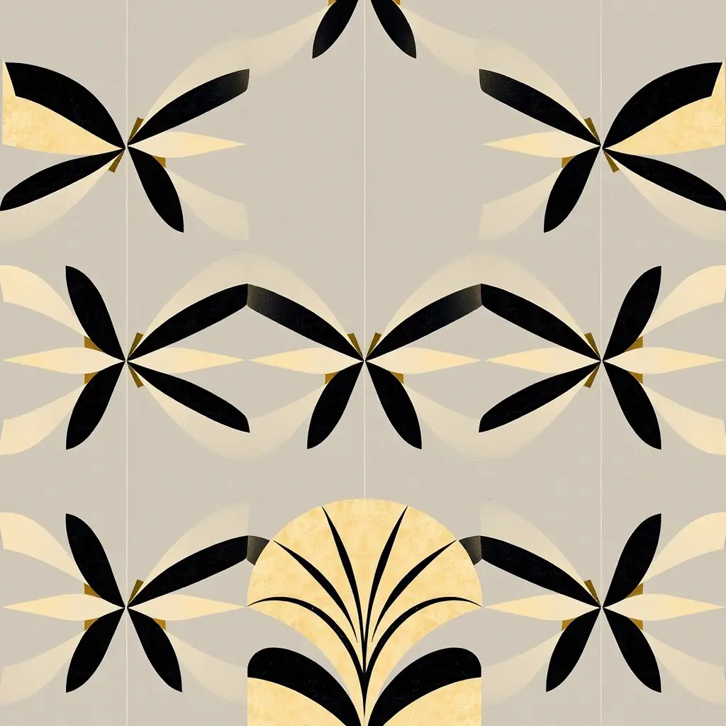 Art Deco Patterned Linoleum